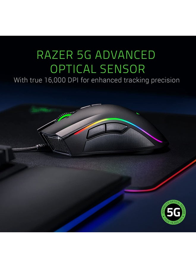 RAZER - Razer Mamba Elite Wired Gaming Mouse, 16,000 DPI Optical Sensor, Chroma RGB Lighting, 9 Programmable Buttons, Mechanical Switches - Black Black - Image 1