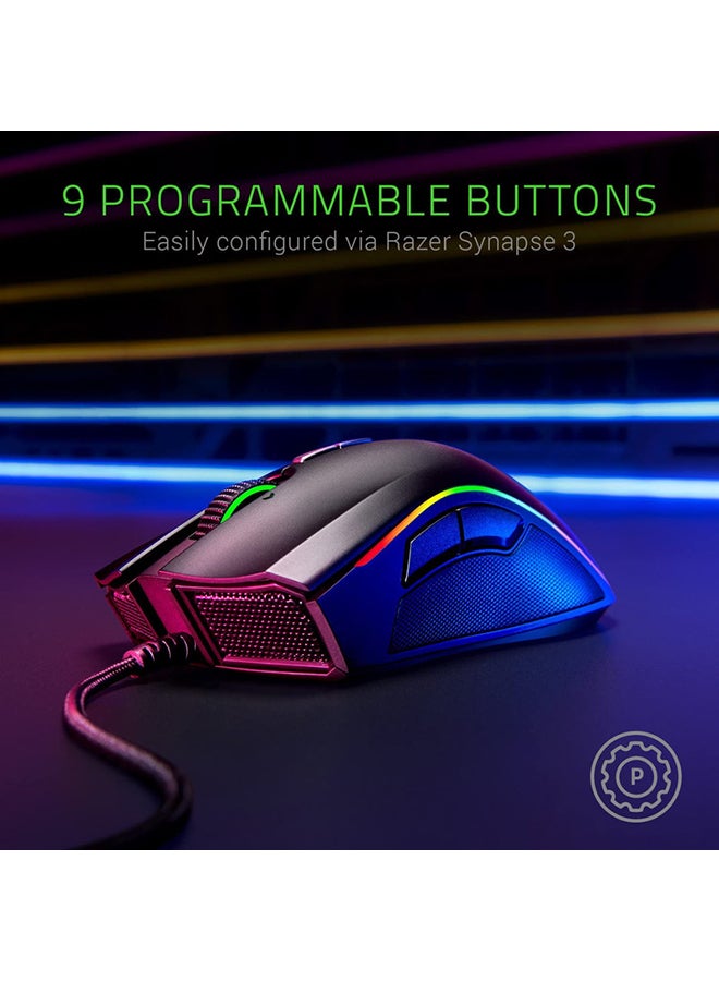 RAZER - Razer Mamba Elite Wired Gaming Mouse, 16,000 DPI Optical Sensor, Chroma RGB Lighting, 9 Programmable Buttons, Mechanical Switches - Black Black - Image 1