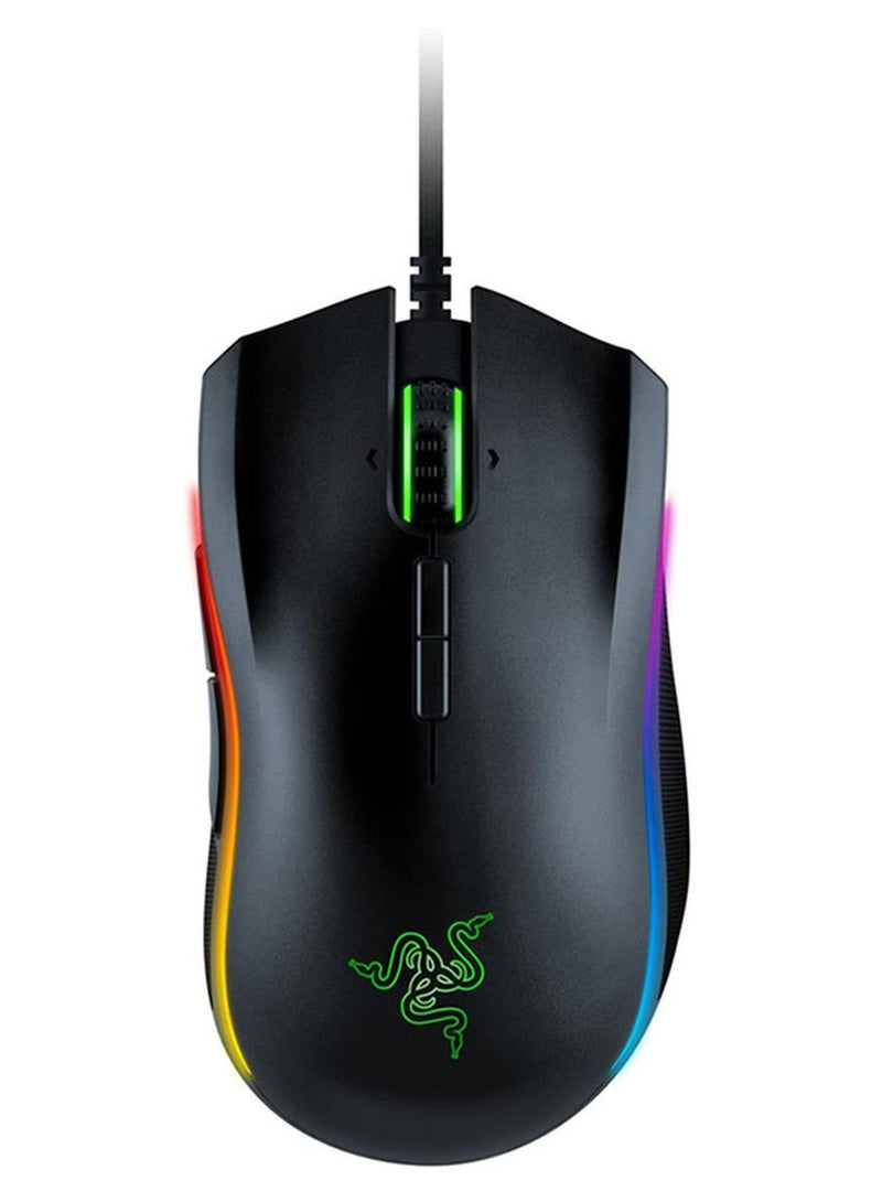 Razer Mamba Elite Wired Gaming Mouse, 16,000 DPI Optical Sensor, Chroma RGB Lighting, 9 Programmable Buttons, Mechanical Switches - Black Black - Image 1