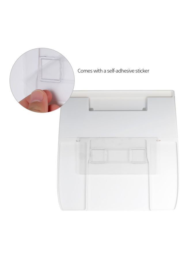 ecoco Wall-Mounted Bathroom Tissue Box With Drawer White/Grey 20.5 × 13 × 21cm - Image 5