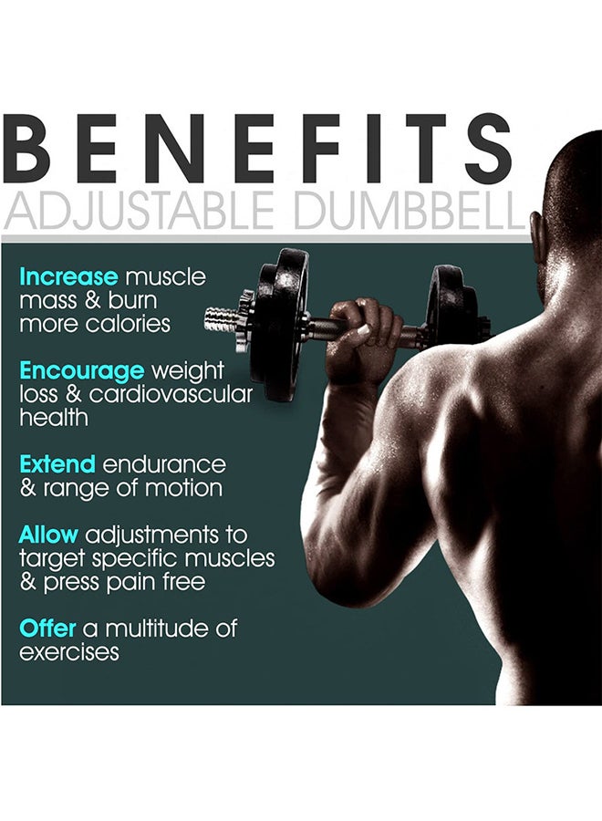 Fitness World Weight Lifting Dumbbell Set With Carry Box 30kg 30kg - Image 5