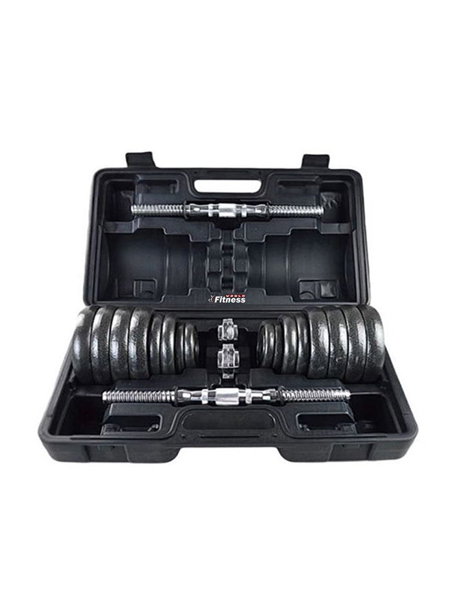 Fitness World Weight Lifting Dumbbell Set With Carry Box 30kg 30kg - Image 1