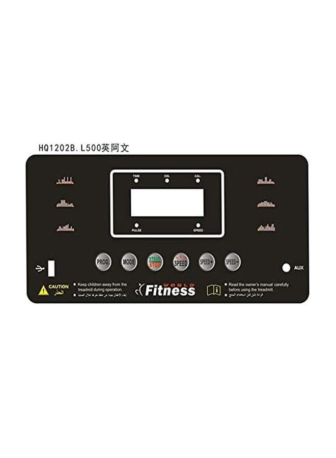 Fitness World - Small electric treadmill with a power of 1 HP, a treadmill that holds up to 90 kilograms with a massage device 10.54x13.3cm - Image 1