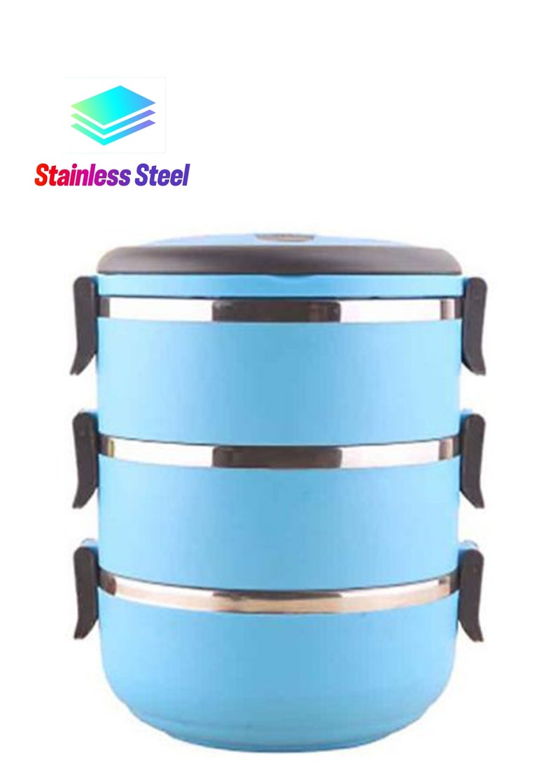 Sharpdo 3-Layer Stainless Steel Insulated Container Blue/Black/Silver