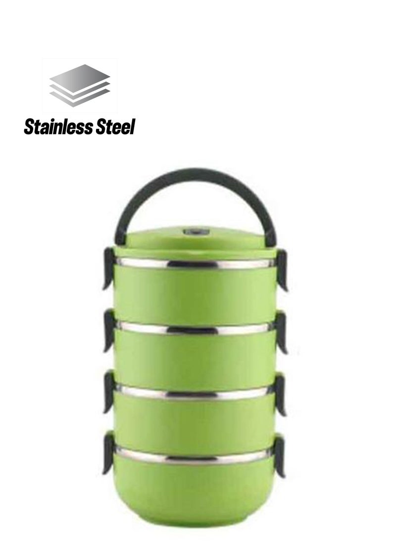 Sharpdo 4-Layer Stainless Steel Insulated Container Green/Silver/Black
