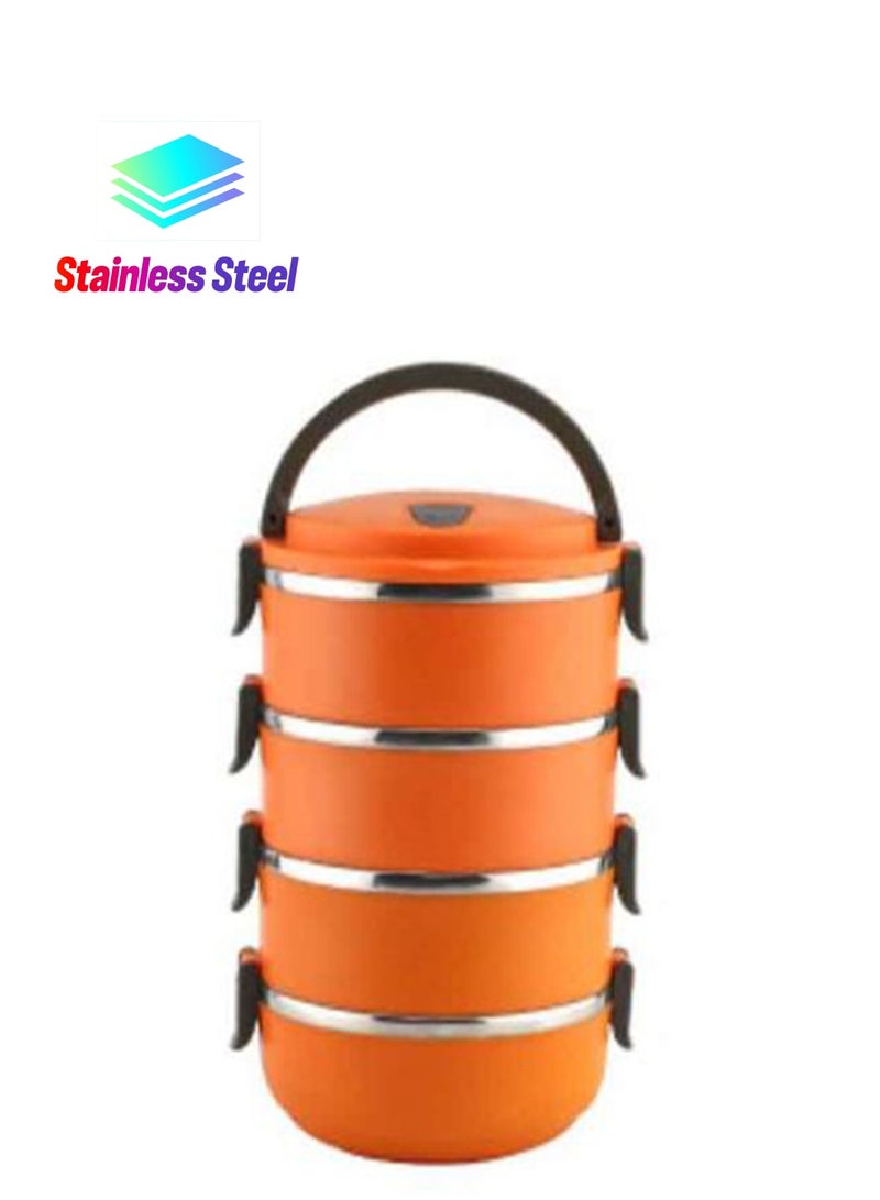 Sharpdo 3-Layer Stainless Steel Insulated Container Orange/Silver/Black