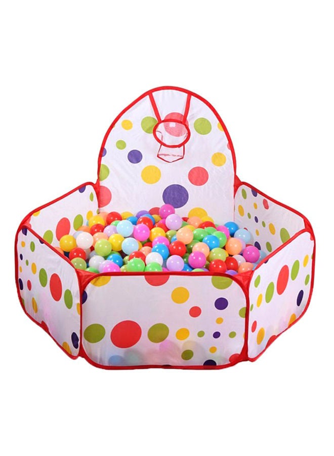 Beauenty 3-In-1 Foldable Crawl Tunnel With Basket Multicolored For 3+ Year Age Group Kids ‎100x100x37cm - Image 1