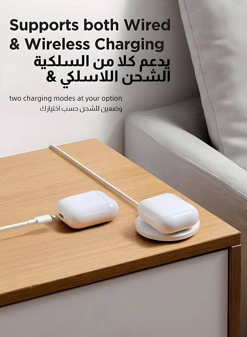 جوي روم - سماعات أذن لاسلكية JR-T03S TWS شبه داخل الأذن مع صندوق الطاقة، الإصدار القياسي أبيض - Image 1