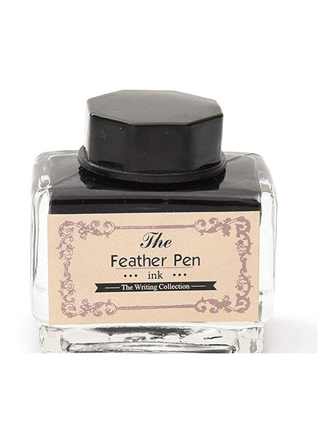 Vintage Feather Quill Dip Ink Pen Set Multicolour - Image 4