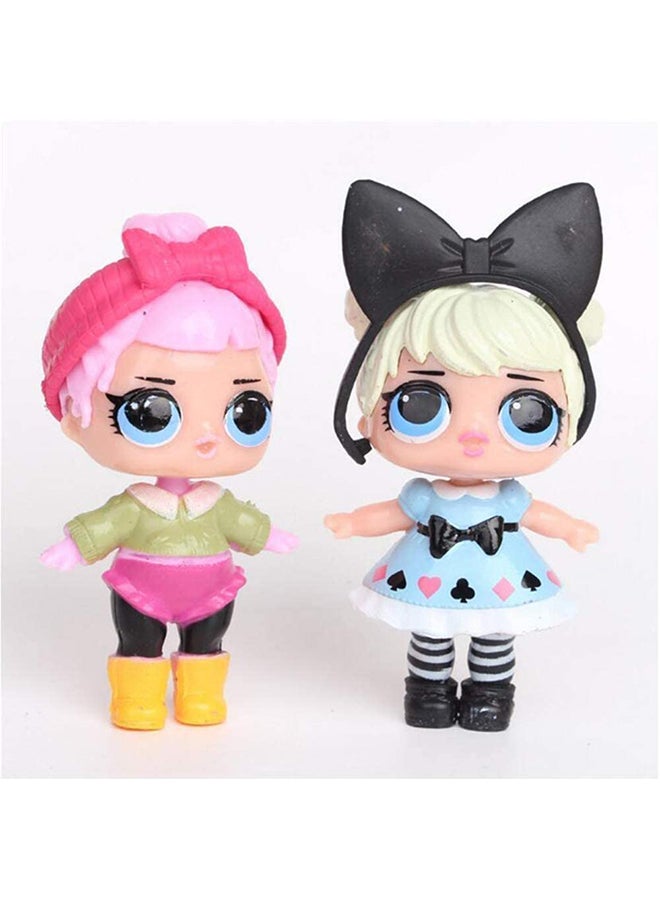 GObuy 8-Piece Lol Sparkly Baby Highly Detailed Pvc Doll Set For Kids, Multicolour 21.6x15.5x6.3cm - Image 4