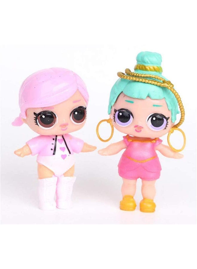 GObuy 8-Piece Lol Sparkly Baby Highly Detailed Pvc Doll Set For Kids, Multicolour 21.6x15.5x6.3cm - Image 5