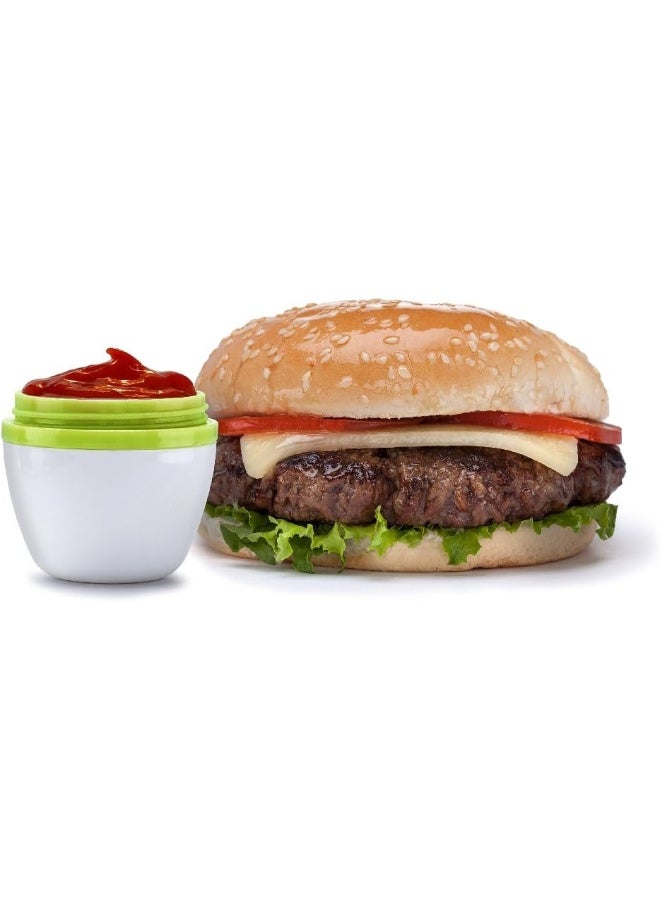 joie - 3-Piece Condiments On The Go Green/Red/Blue 2x2x2inch - Image 1