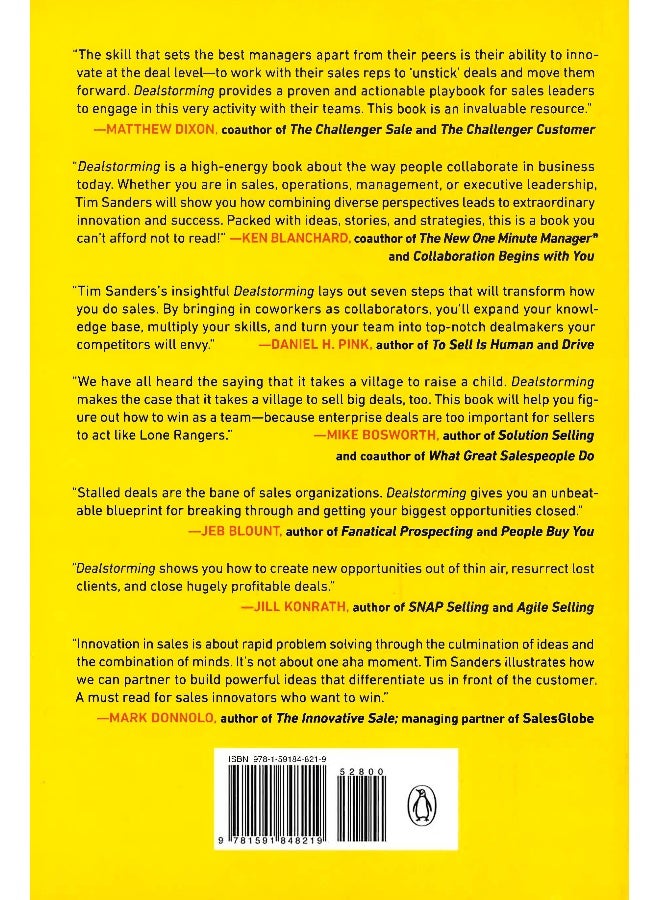 Dealstorming : The Secret Weapon That Can Solve Your Toughest Salea Challenges Hardcover English by Tim Sanders - 23 February 2016 - Image 2