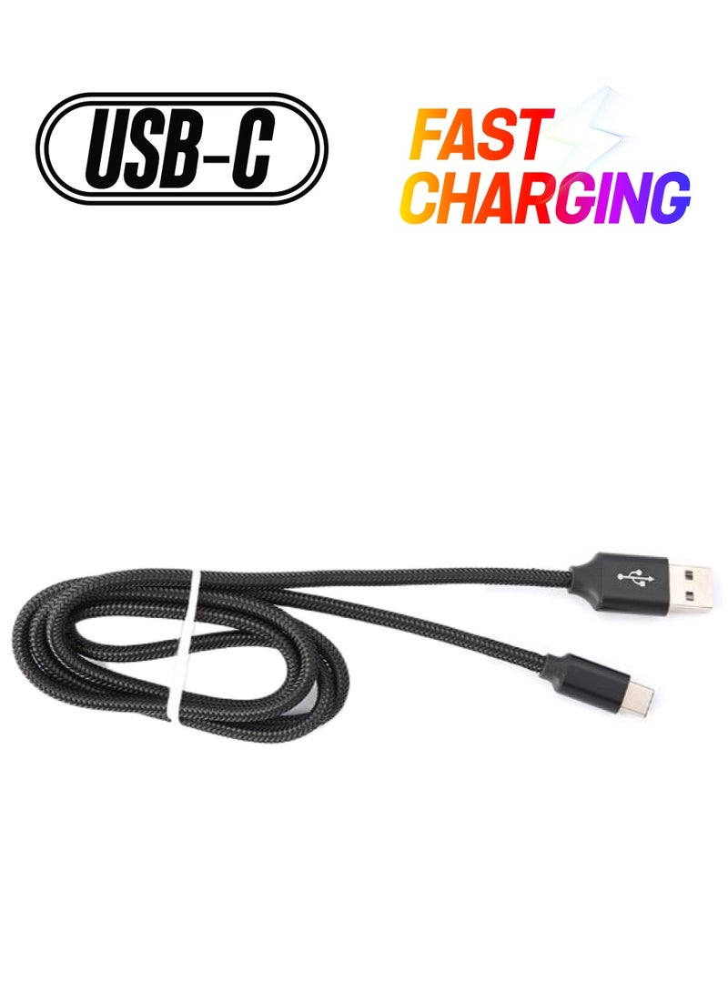 USB To Type-C Data Sync And Charging Cable Black