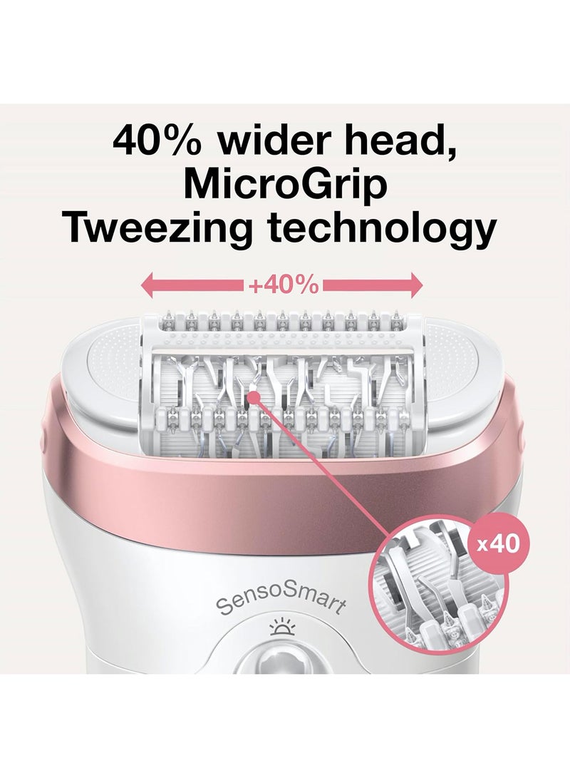 BRAUN - Silk-Epil Beauty Set 9 9-985 Deluxe Cordless Wet & Dry Hair Removal Epilator White - Image 1