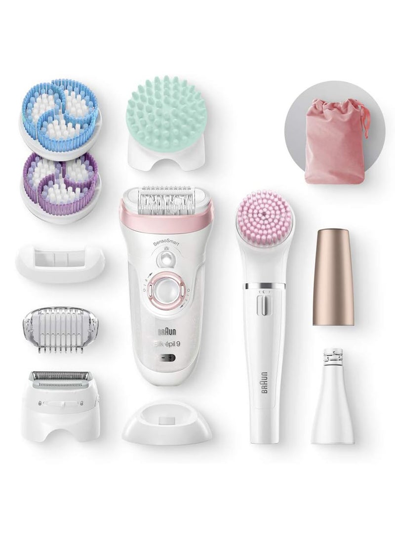BRAUN - Silk-Epil Beauty Set 9 9-985 Deluxe Cordless Wet & Dry Hair Removal Epilator White - Image 1