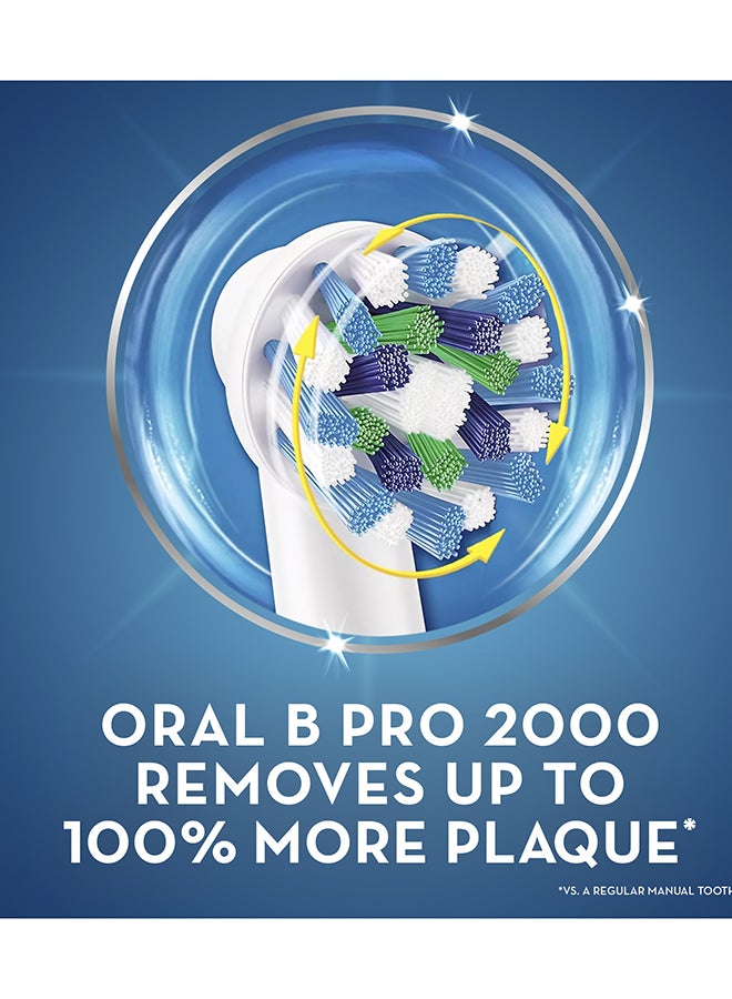 Oral-B Water Flosser Oxyjet Cleaning System + Pro 2000 Toothbrush, Removes up to 100% More Plaque, 1 Set White/Blue - Image 5