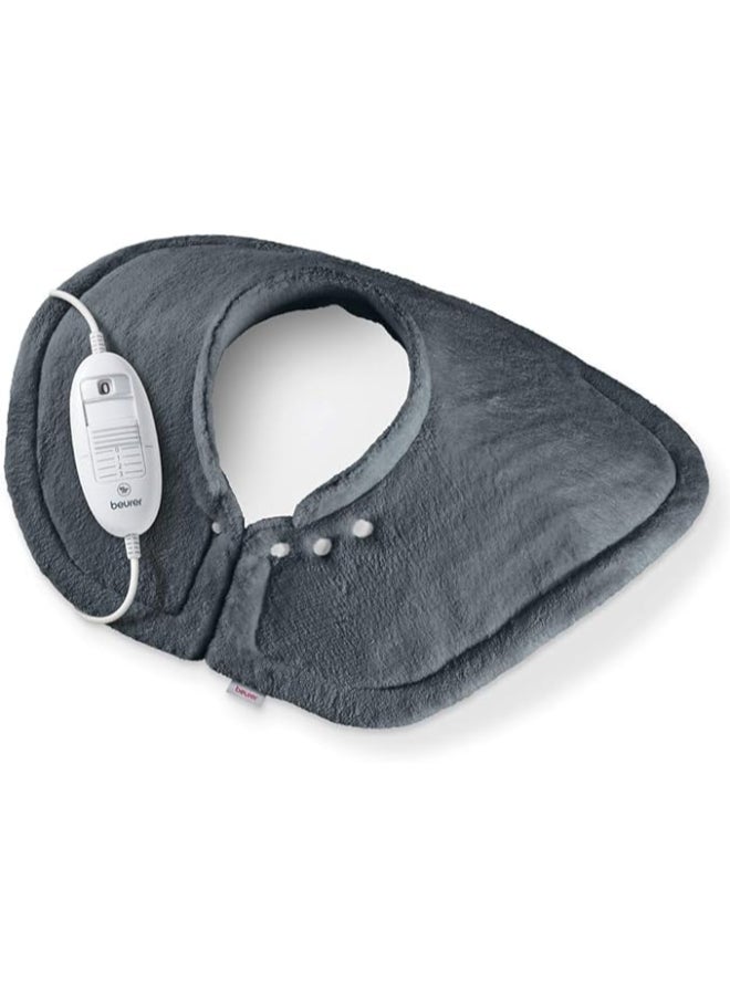 Beurer Hk54 Cosy Neck And Shoulder Heat Pad - Grey | Wraps Around Your Shoulders For Comforting Warmth | Ease Tension And Relax Muscles | 3 Temperature Settings | Machine Washable - Image 1