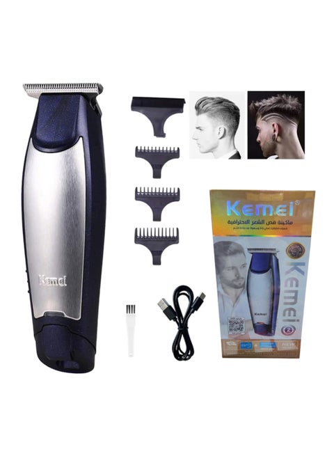 KM-5021 3 In 1 Rechargeable Trimmer And Clipper Blue/Silver/Black 10.5x6.2x25cm