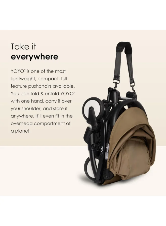 BABYZEN Yoyo2 Complete Baby Stroller Includes Toffee 0+ Newborn Pack, Black Frame And Toffee 6+ Colour Pack Suitable For Children Up To 22 Kg
