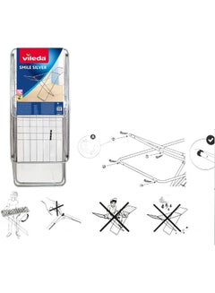 Vileda Length Indoor Clothes Dryer High Quality Material Stable and Safe Spacious Space Easy to Set Up Multicolor 175x55x110cm  - Image 4