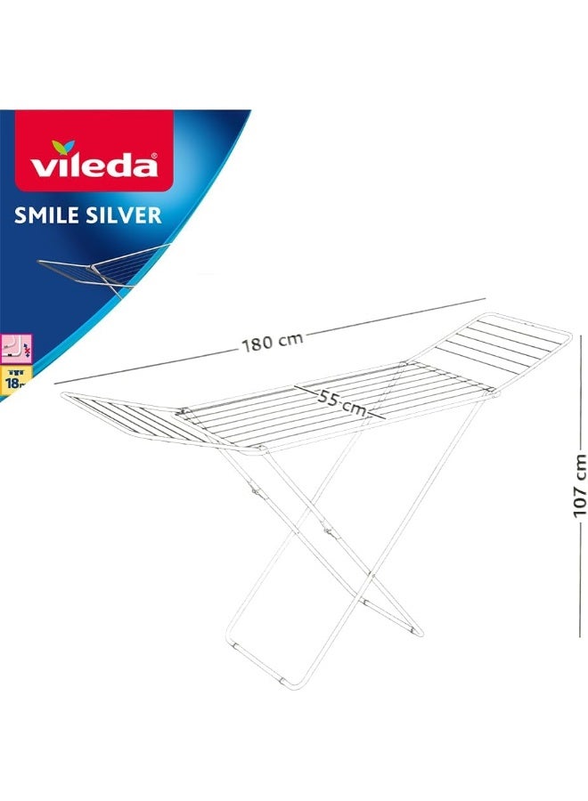 Vileda - Length Indoor Clothes Dryer High Quality Material Stable and Safe Spacious Space Easy to Set Up Multicolor 175x55x110cm - Image 1