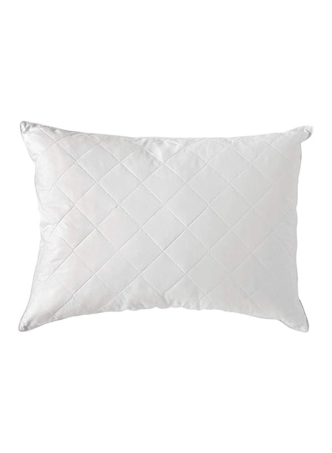 Kingtex 2-Piece Anti-Allergic Quilted Pillow Protector Set Microfiber White 50x75cm  - Image 2