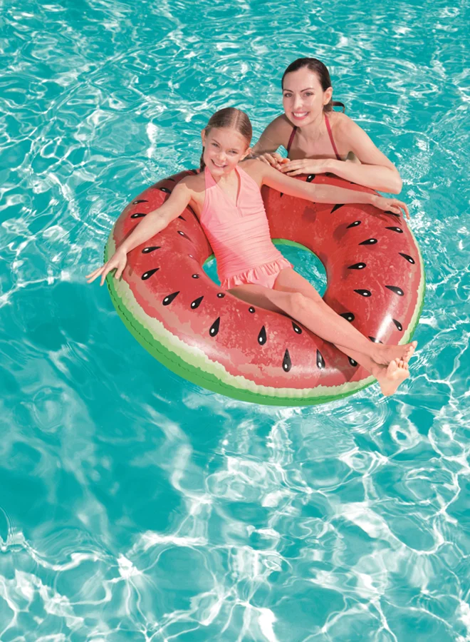 Bestway Inflatable Summer Fruit Ring Food Set - Novelty Pool Float Swimming Ring Lilo - Assorted - Pineapple or Watermelon 1.19meter
