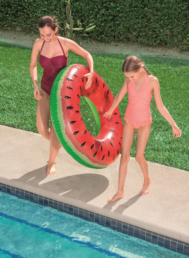 Bestway Inflatable Summer Fruit Ring Food Set - Novelty Pool Float Swimming Ring Lilo - Assorted - Pineapple or Watermelon 1.19meter