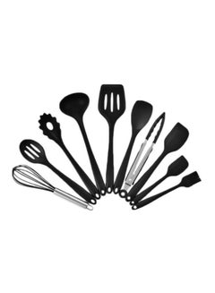 TD HOME 10-Piece Non-Stick Kitchen Utensil Set Black  - Image 1