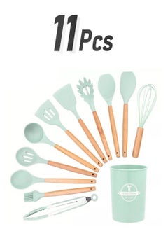 TD HOME 11-Piece Cooking Utensil Set Mint Green 11.93inch  - Image 1