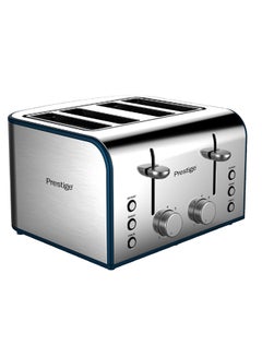 Prestige Stainless Steel Toaster | 4 Slice | Extra Wide Slots for Toasting Bagels, Breads, Waffles & More 1600 W PR54904 Silver/Black  - Image 1