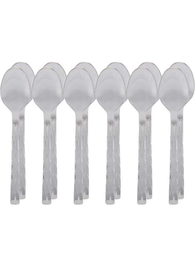 راج طقم ملاعق شاي سيمفوني مكون من 12 قطعة فضي - Image 2