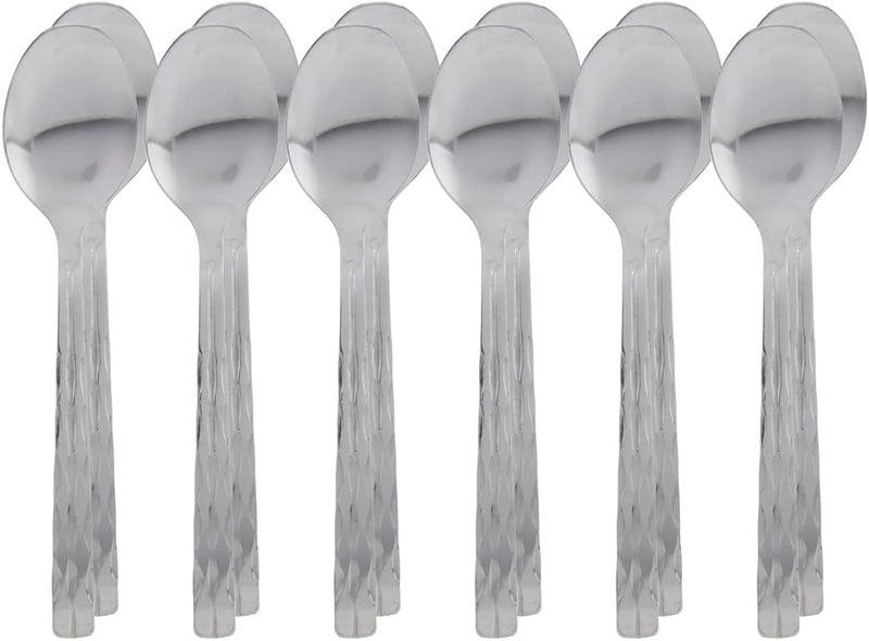 راج طقم ملاعق حلويات سيمفوني من 12 قطعة فضي 12x13.5سم - Image 2