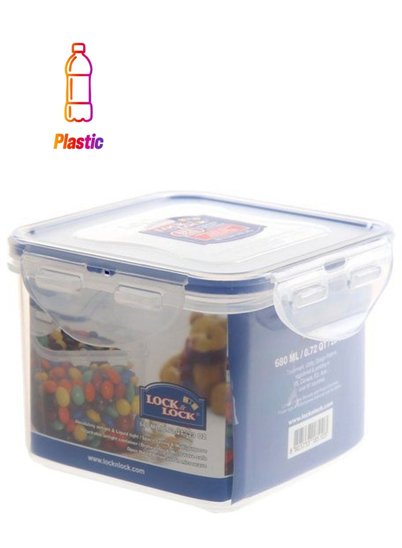 لوك اند لوك حاوية المواد الغذائية البلاستيكية أبيض 680ملليلتر - Image 1