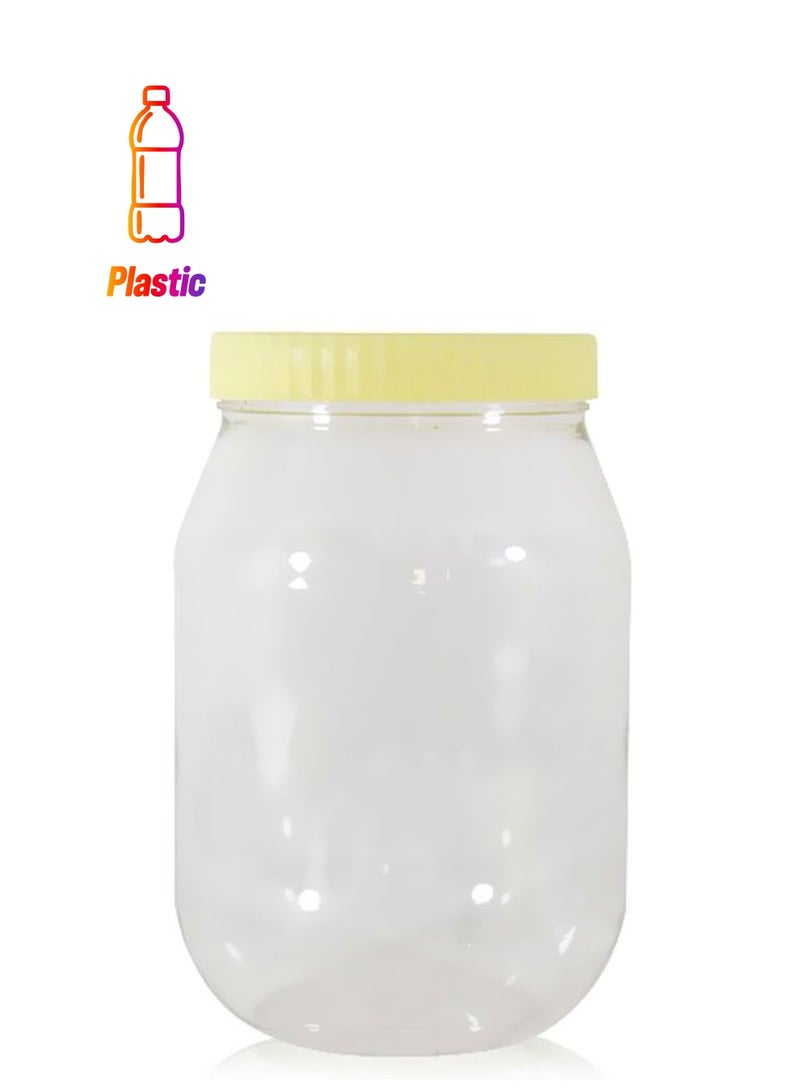 Sunpet Plastic Food Storage Jar Yellow/Clear