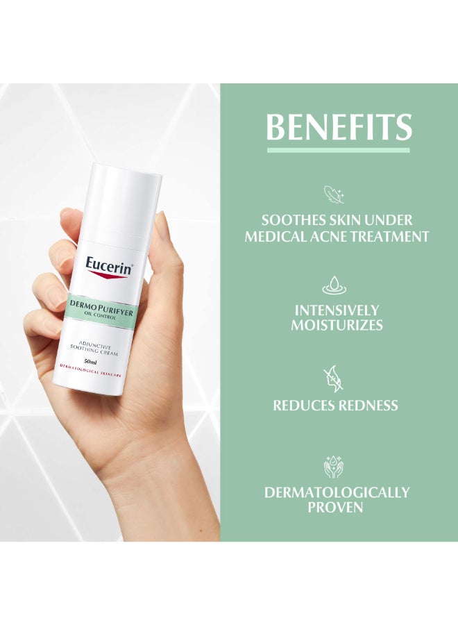 Eucerin Dermopurifyer Oil Control Adjunctive Soothing Face Day Cream For Oily And Acne-Prone Skin 50ml  - Image 5