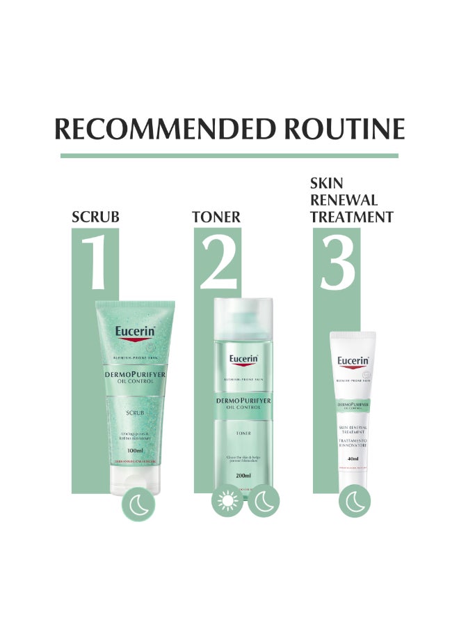Eucerin - Dermopurifyer Oil Control Skin Renewal Treatment Face Serum For Blemish And Acne-Prone Skin With Hydroxy Complex Clear 40ml - Image 1