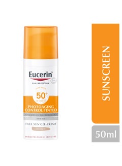 يوسيرين كريم جل ملون للتحكم في الشيخوخة، متوسط ​​عامل حماية من الشمس SPF50+ برتقالي، 50 مل برتقالي 50ملليلتر  - Image 1