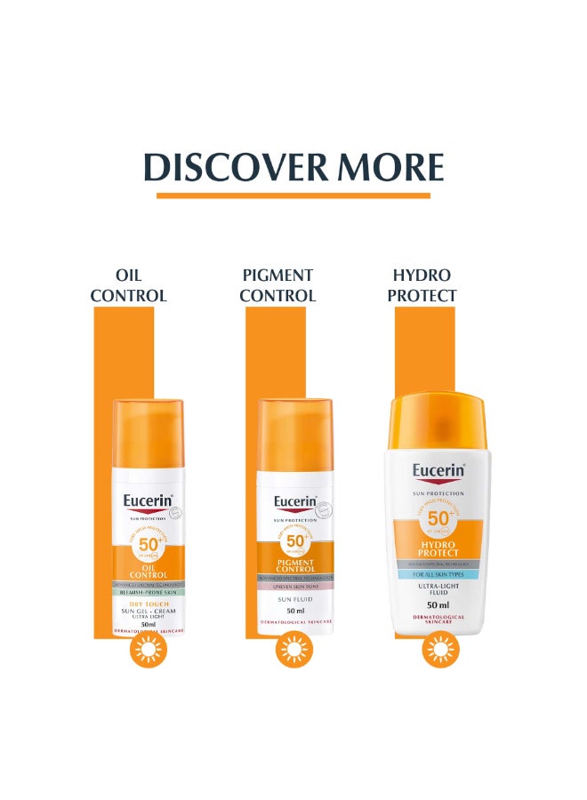 Eucerin - Face Sunscreen Photoaging Control Tinted Anti-Age Sun Gel-Cream Suitable As Make-Up Base Orange 50ml - Image 1