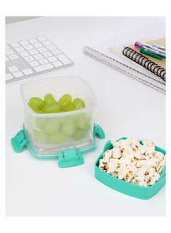 sistema Sistema Snack To Go 400ML Green Clip: Snack Container - Lunch Container - Portable - Leak-proof - BPA-free Green  - Image 5