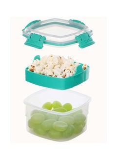 sistema Sistema Snack To Go 400ML Green Clip: Snack Container - Lunch Container - Portable - Leak-proof - BPA-free Green  - Image 3