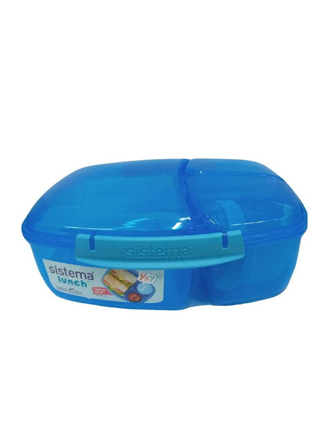 sistema Sistema Triple Split Lunch Box & Yogurt compartment 2L Blue ...
