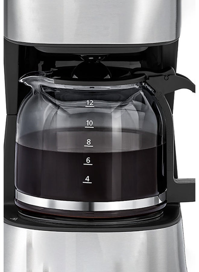 BLACK+DECKER 12-Cup Coffee Maker, Programmable Drip Coffee Machine, 1.5L Glass Carafe, 24-Hour Timer, Keep Warm Function, LCD Display, Auto Shut-Off, Boil Dry Protection, 1.5 L 900 W DCM85-B5 Black/Silver - Image 4