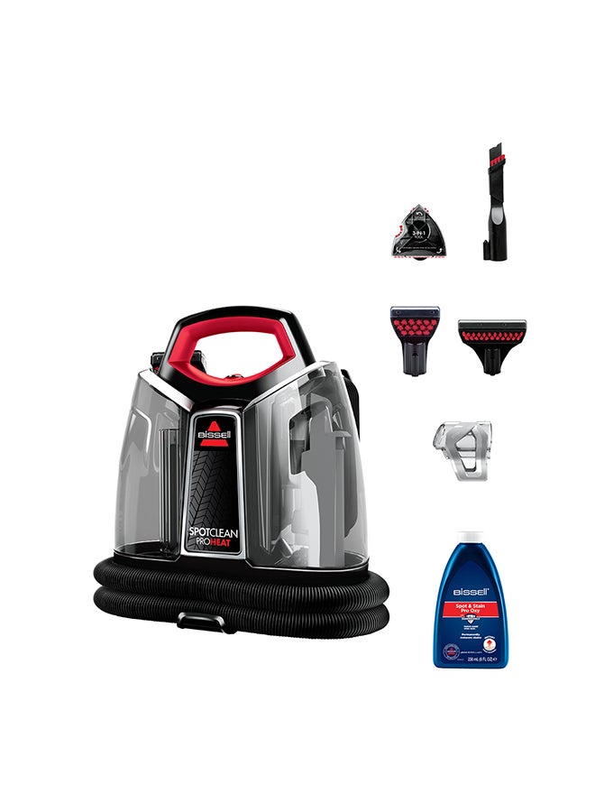 Bissell SpotClean ProHeat 4720E – Portable Cleaner with Powerful Suction & HeatWave Technology | Removes Tough Stains from Carpets, Furniture, Curtains & Car Interiors | 360 ml 330 W 4720E Black  - Image 1