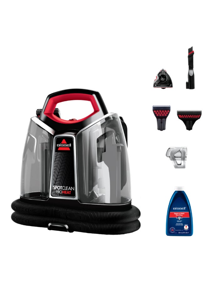 بيسيل بيسل 4720E SpotClean ProHeat – مكنسة محمولة بقوة شفط عالية وتقنية HeatWave | تزيل البقع الصعبة من السجاد والأثاث والستائر و فرش السيارات | مع ضمان سنتين من بيسل 360 ml 330 W 4720E أسود - Image 1