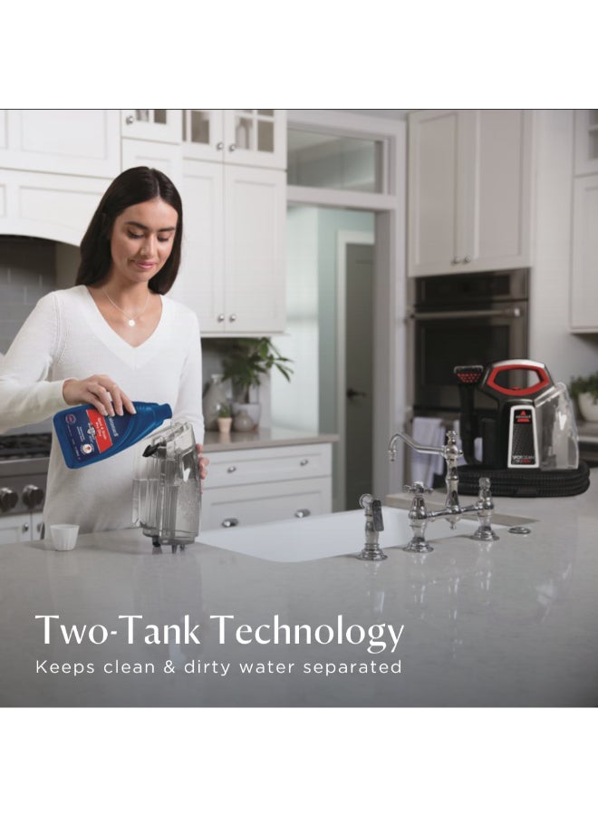 بيسيل بيسل 4720E SpotClean ProHeat – مكنسة محمولة بقوة شفط عالية وتقنية HeatWave | تزيل البقع الصعبة من السجاد والأثاث والستائر و فرش السيارات | مع ضمان سنتين من بيسل 360 ml 330 W 4720E أسود - Image 5