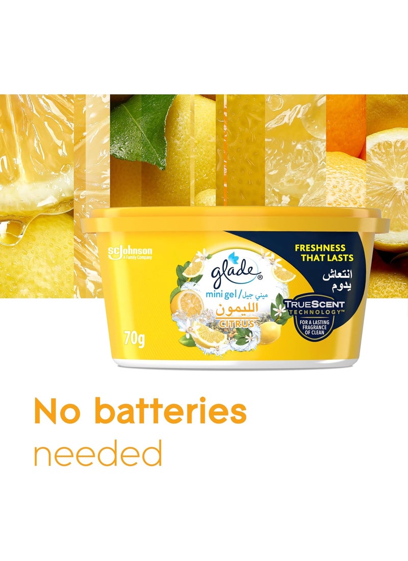 Mini Gel Air Freshener Citrus 70grams