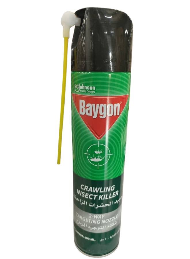 Baygon Crawling Insect Killer - 2-Way Targeting Nozzle 400ml - Image 1