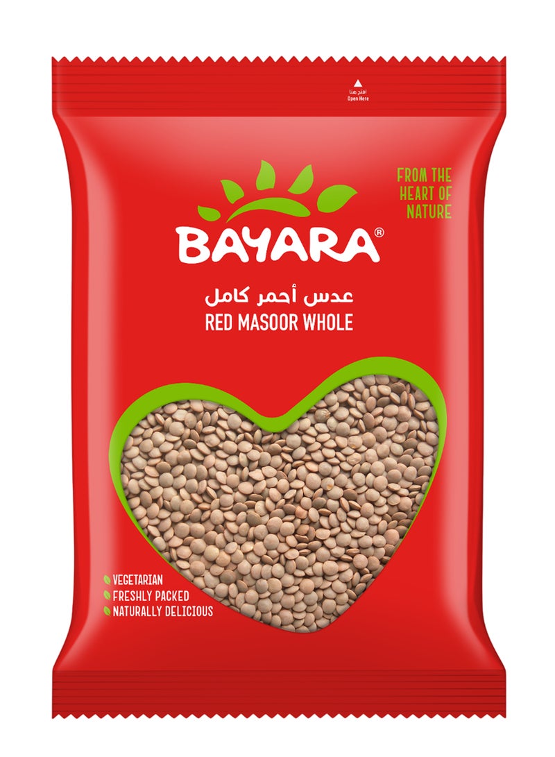 Bayara Red Masoor Whole 400grams - Image 1